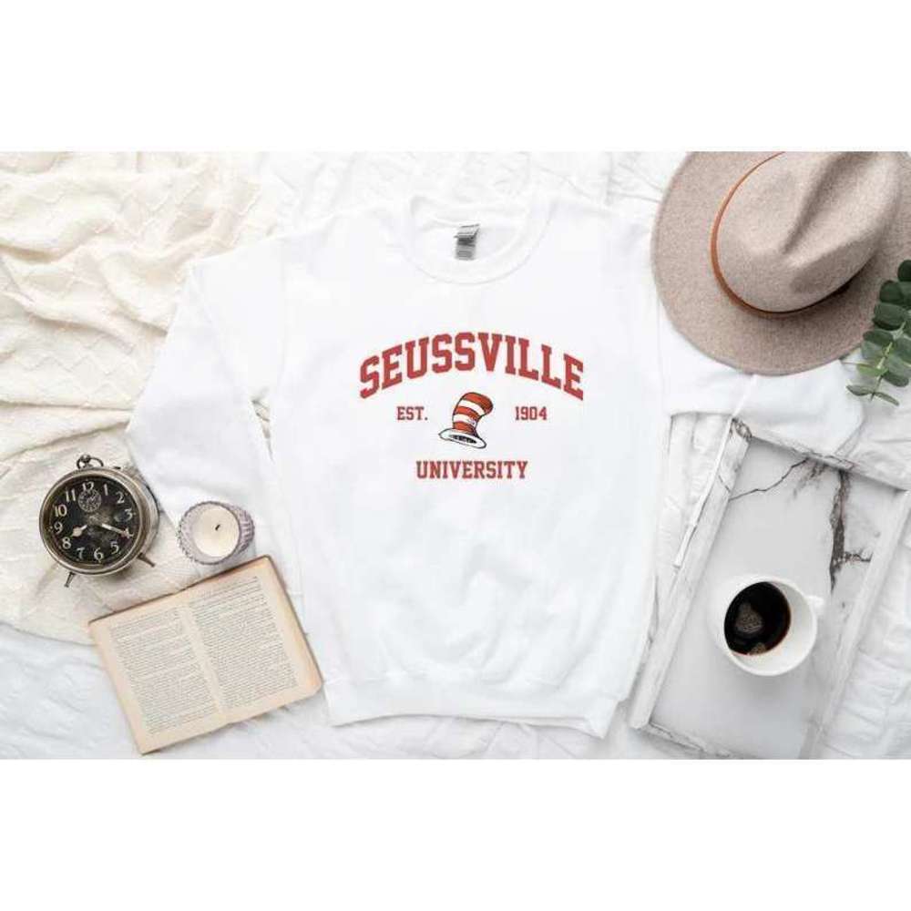 Seussville University Dr Seuss Crewneck Sweatshirt